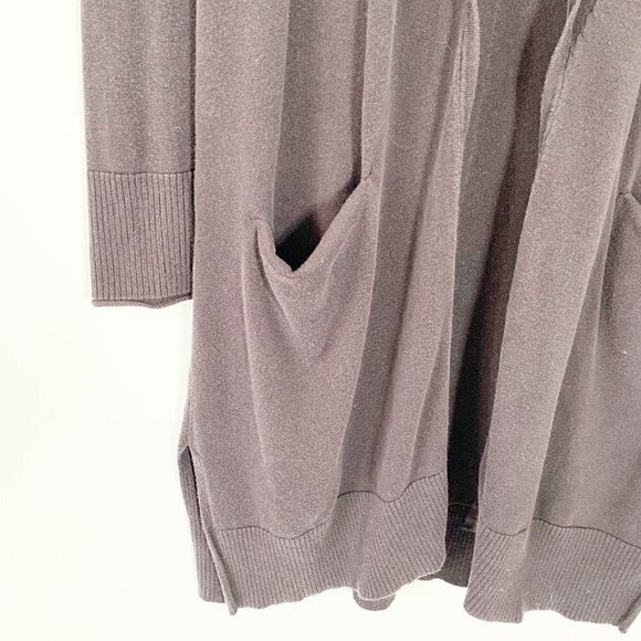 J. Crew lyocell cotton blend long sleeve tunic duster open cardigan sweater - Picture 2 of 10